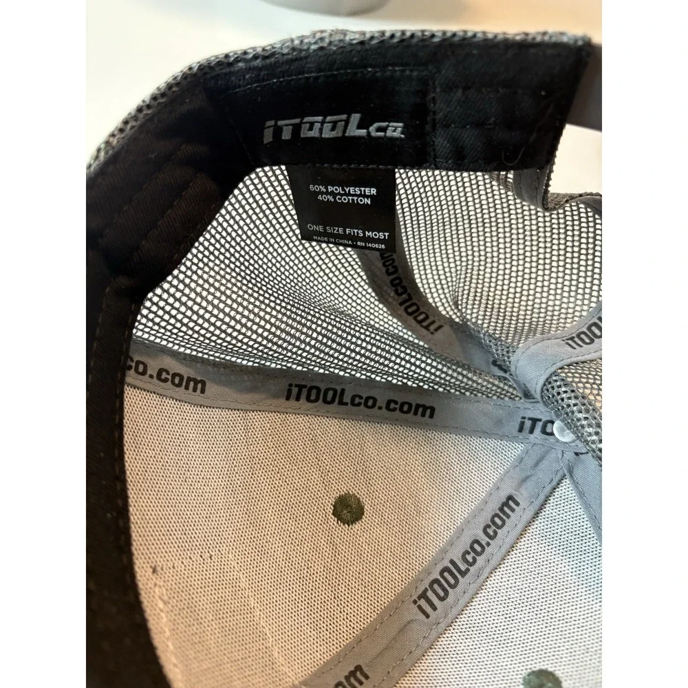 iTOOLco Green Trucker Hat Snapback Mesh Cap Leather Patch‎ Logo One Size OSFM